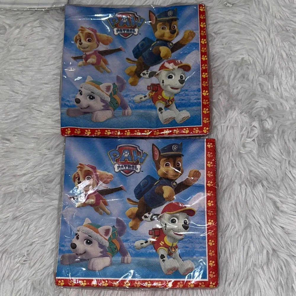 Paw Patrol Party Set - Invitations Plates Napkins Tablecover Lot